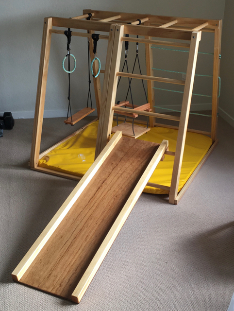 toddler indoor wooden climbing frame